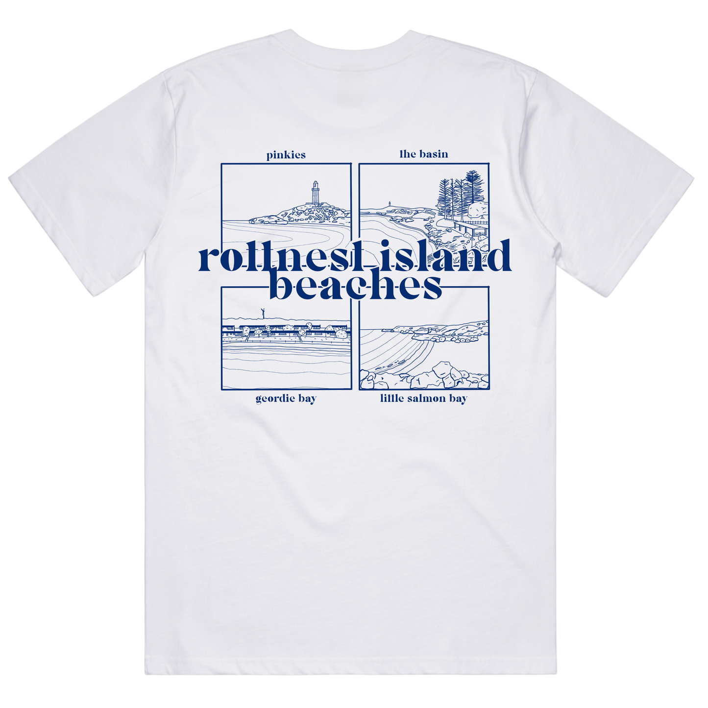 Black Rottnest Island Beaches Boxy Shirt