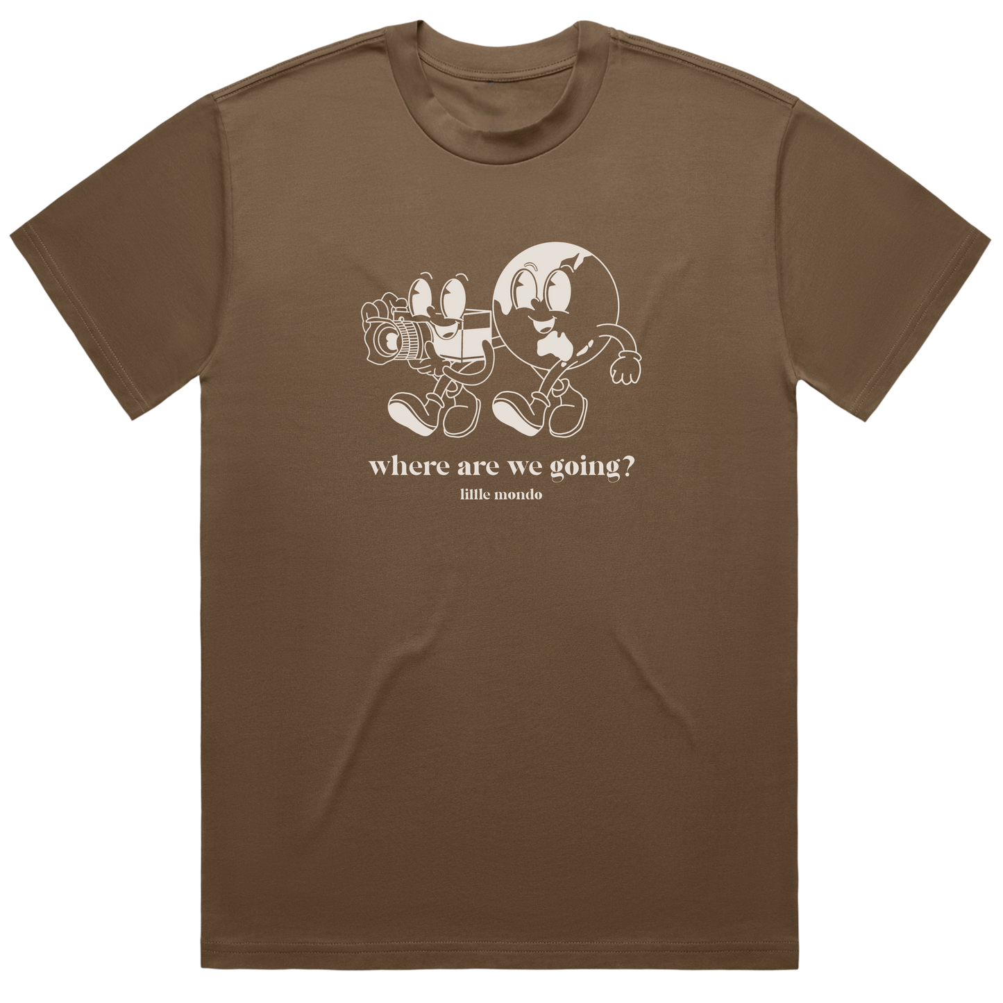 Walnut 'Where are we going?' Heavy Weight Shirt