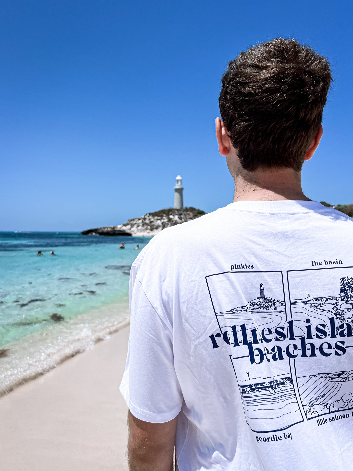 Black Rottnest Island Beaches Boxy Shirt