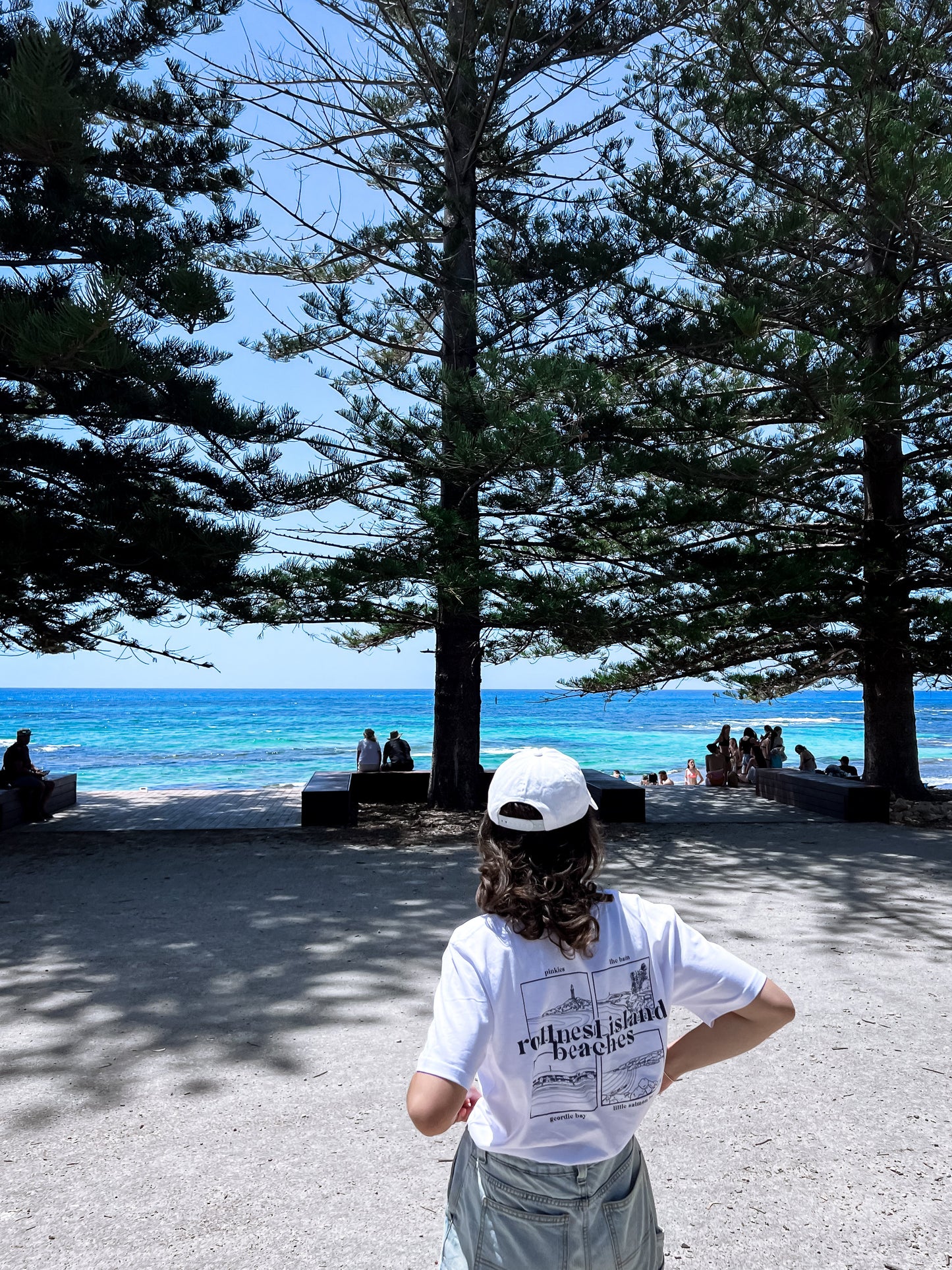 Black Rottnest Island Beaches Boxy Shirt