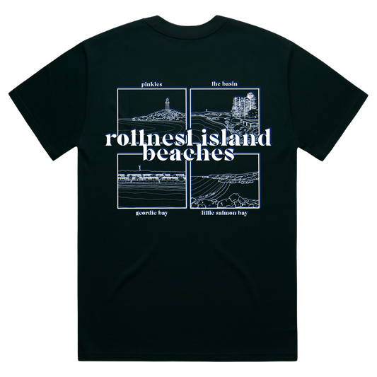 Black Rottnest Island Beaches Boxy Shirt