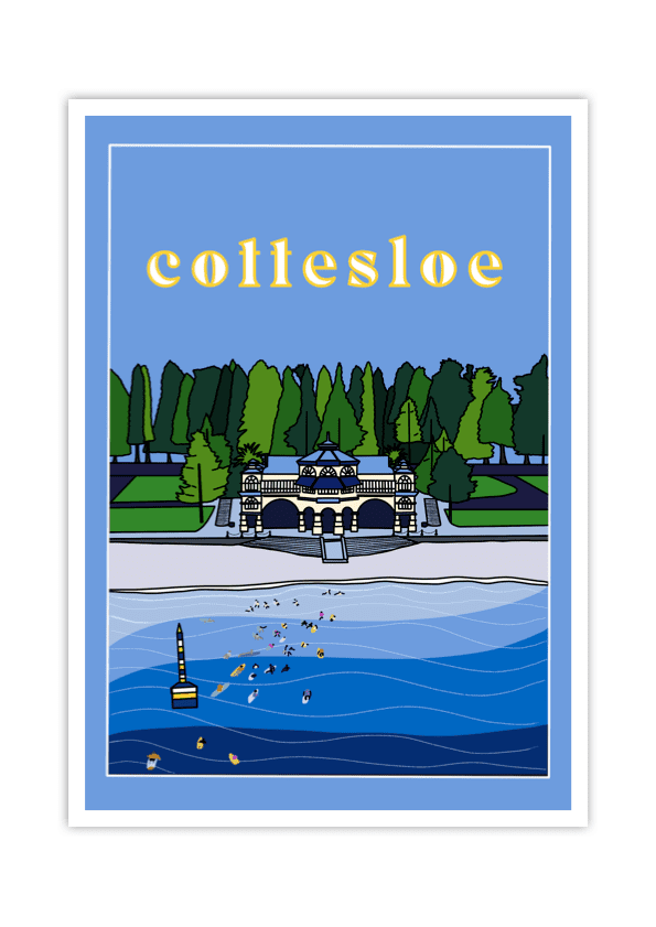 Cottesloe Travel Poster - LITTLE MONDO